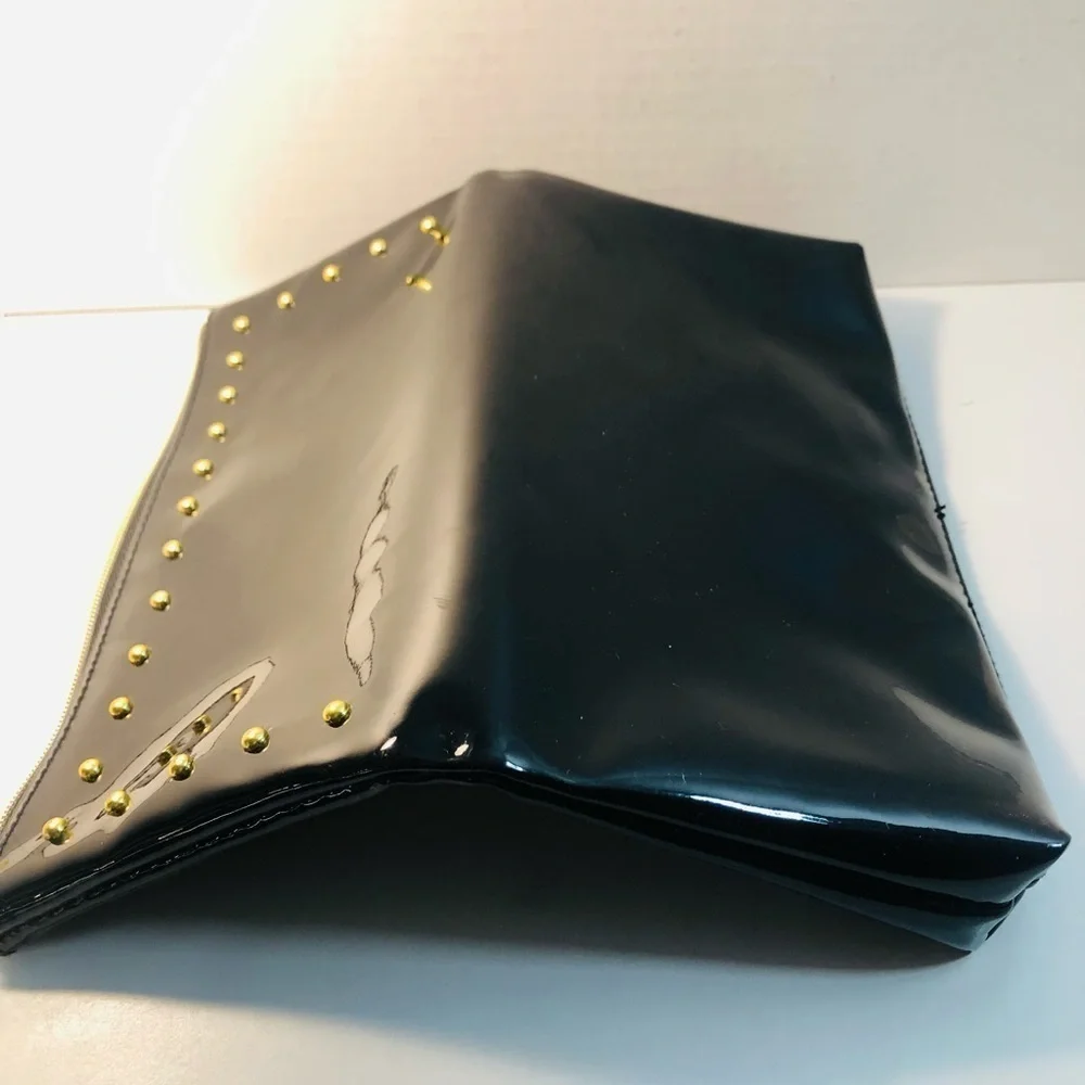 Estee Lauder Make-up Bag/ Clutch With Gold Studs Very Nice!